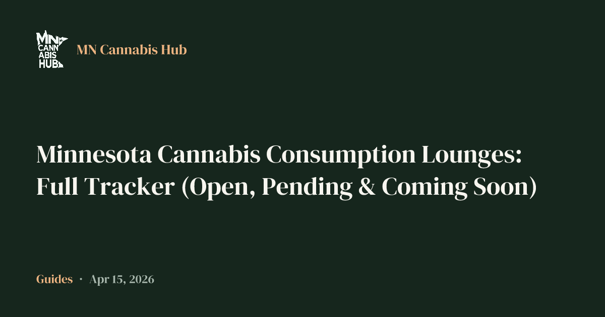 Minnesota Cannabis Consumption Lounges: Full Tracker (Open, Pending & Coming Soon)