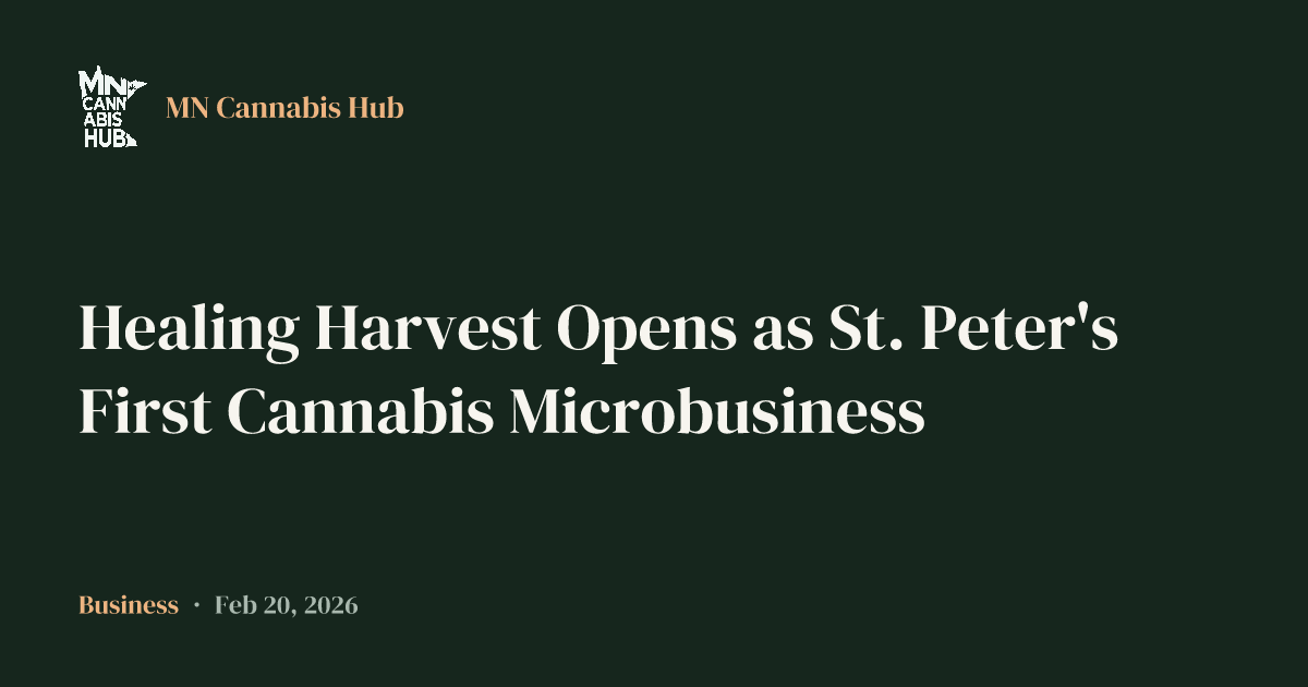 Healing Harvest Opens as St. Peter's First Cannabis Microbusiness