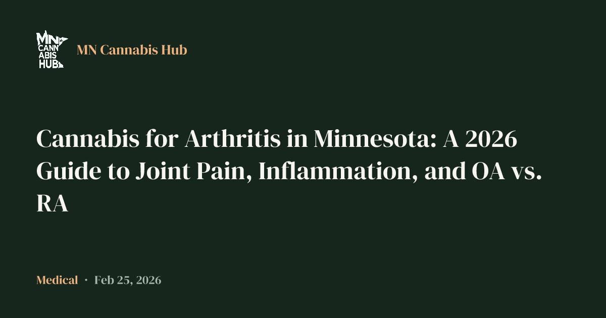 Cannabis for Arthritis in Minnesota: A 2026 Guide to Joint Pain, Inflammation, and OA vs. RA
