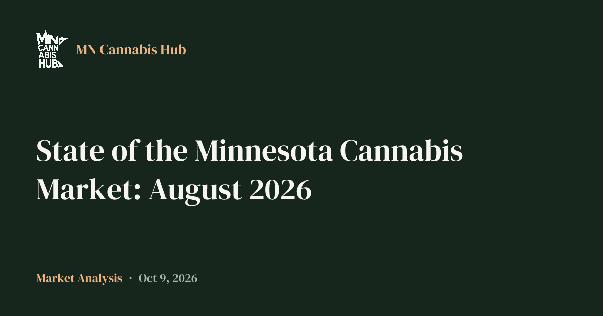 State of the Minnesota Cannabis Market: August 2026