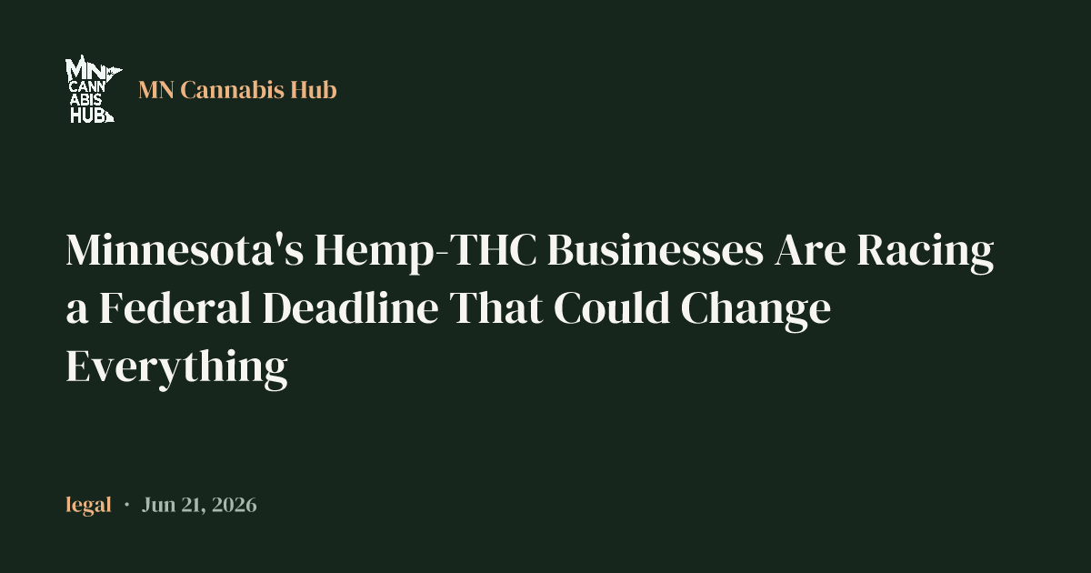 Minnesota's Hemp-THC Businesses Are Racing a Federal Deadline That Could Change Everything