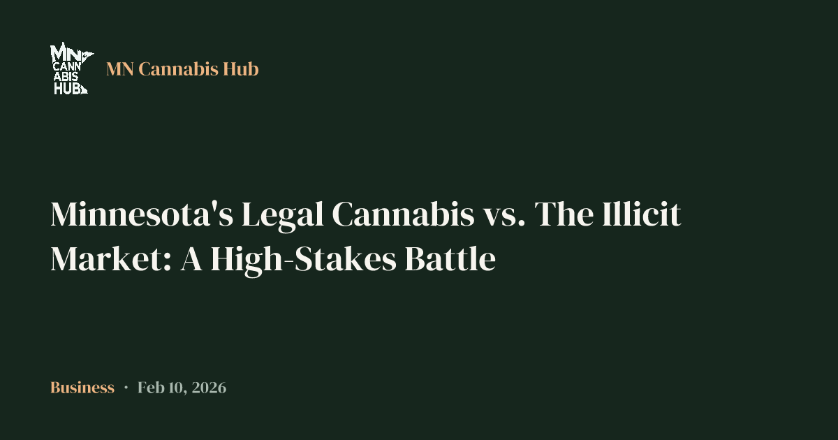 Minnesota's Legal Cannabis vs. The Illicit Market: A High-Stakes Battle