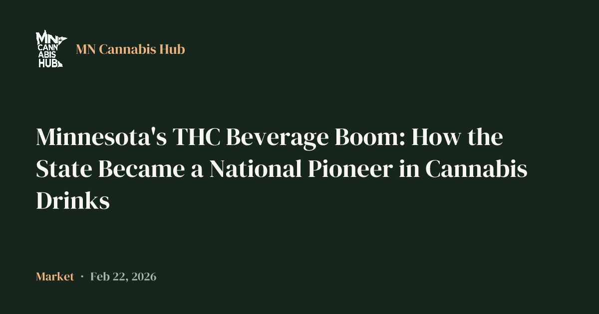 Minnesota's THC Beverage Boom: How the State Became a National Pioneer in Cannabis Drinks