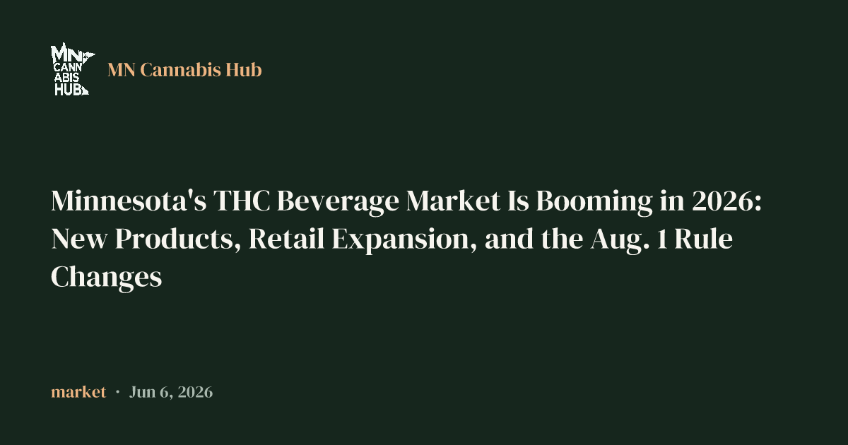 Minnesota's THC Beverage Market Is Booming in 2026: New Products, Retail Expansion, and the Aug. 1 Rule Changes