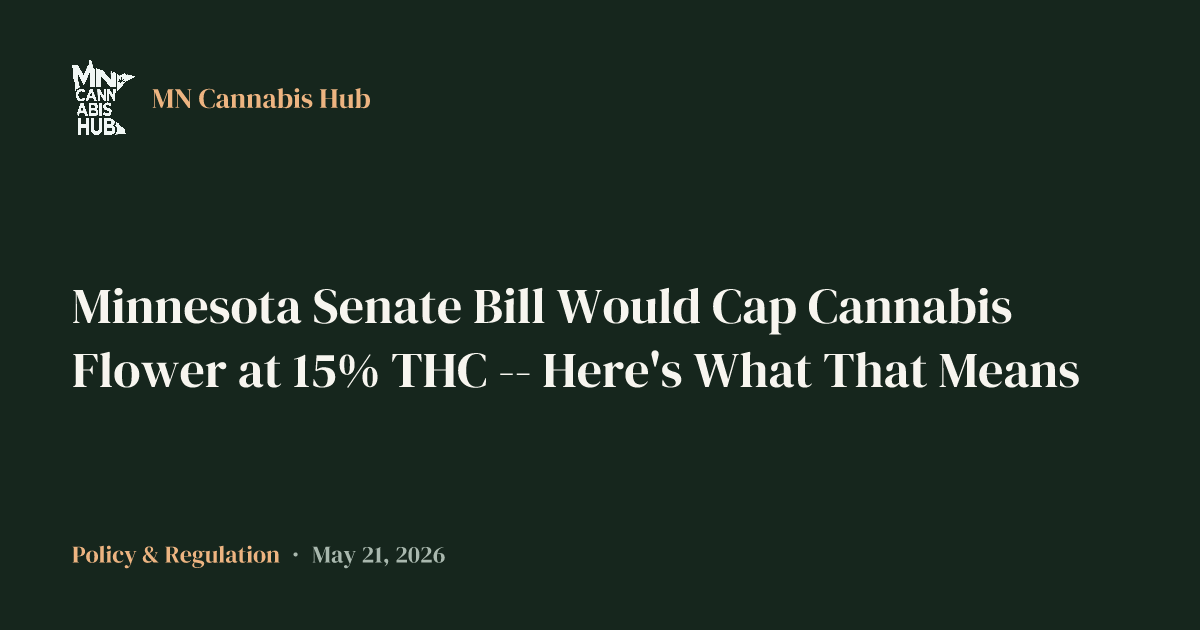 Minnesota Senate Bill Would Cap Cannabis Flower at 15% THC -- Here's What That Means