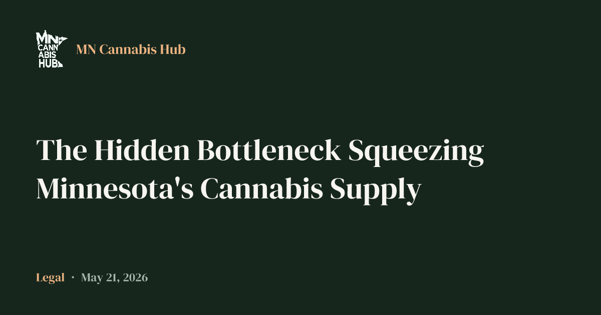 The Hidden Bottleneck Squeezing Minnesota's Cannabis Supply