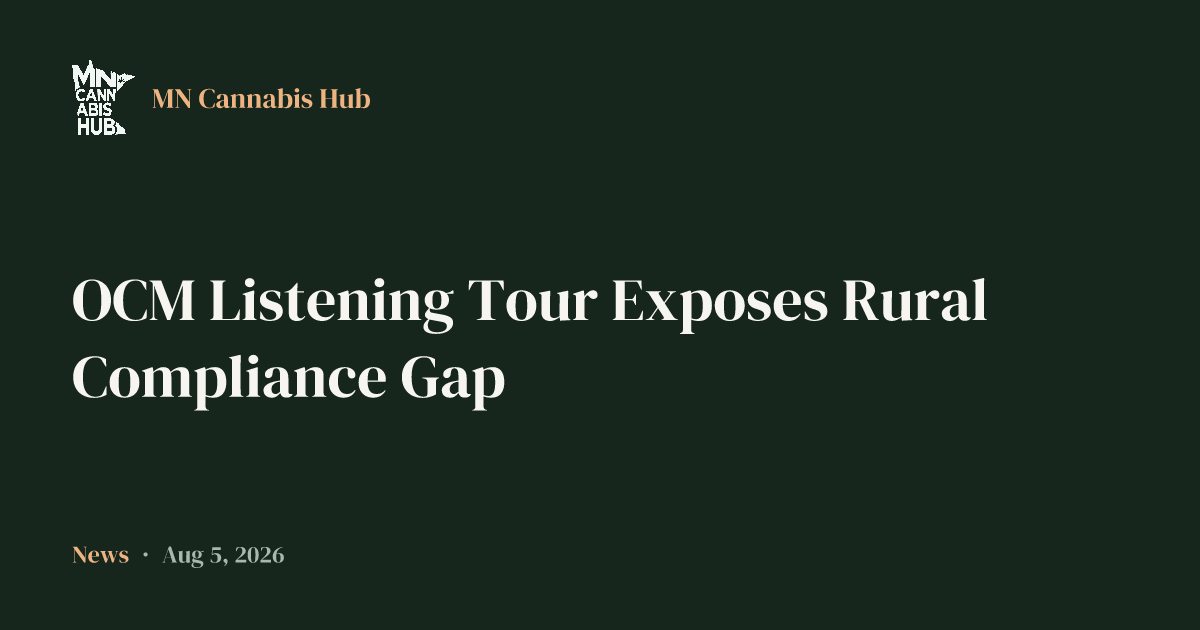OCM Listening Tour Exposes Rural Compliance Gap