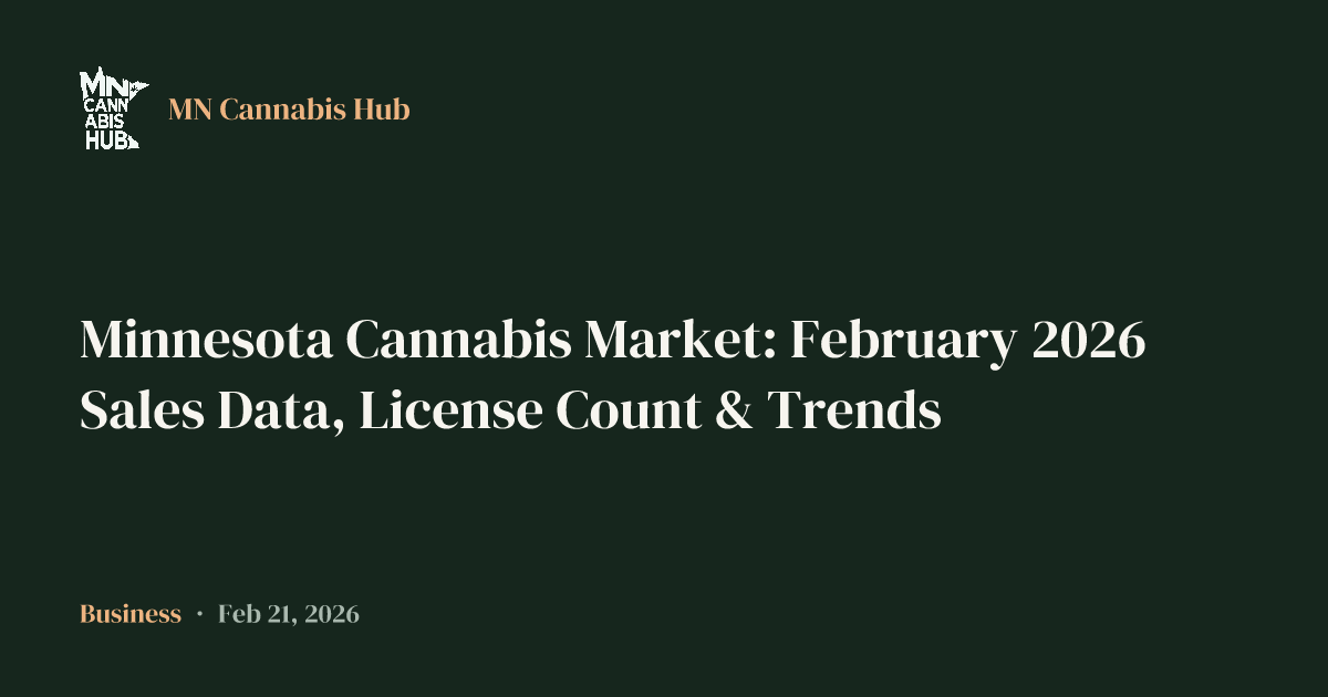 Minnesota Cannabis Market: February 2026 Sales Data, License Count & Trends