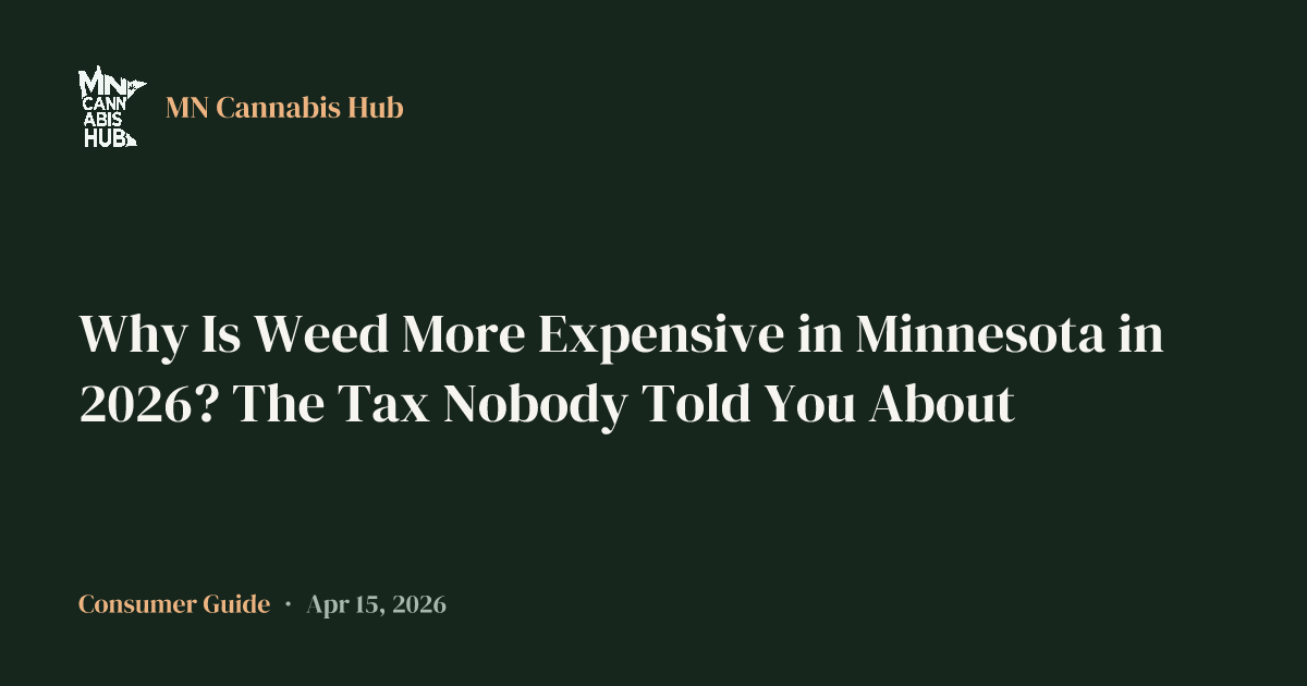 Why Is Weed More Expensive in Minnesota in 2026? The Tax Nobody Told You About