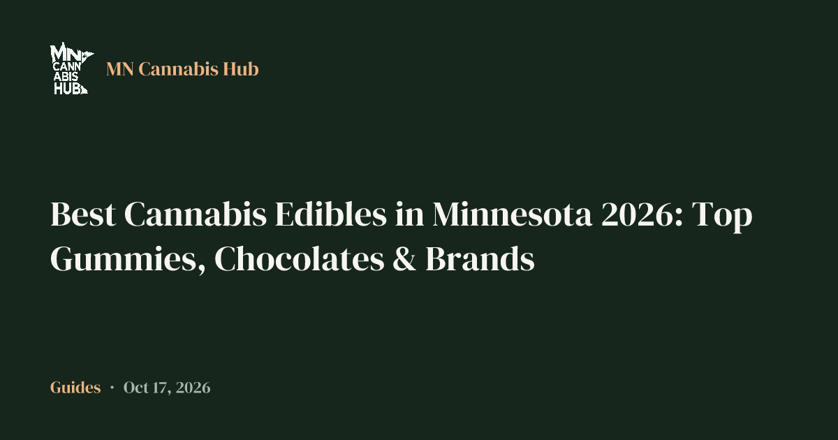 Best Cannabis Edibles in Minnesota 2026: Top Gummies, Chocolates & Brands