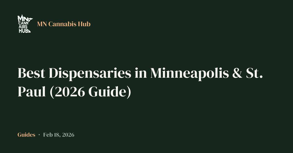 Best Dispensaries in Minneapolis & St. Paul (2026 Guide)