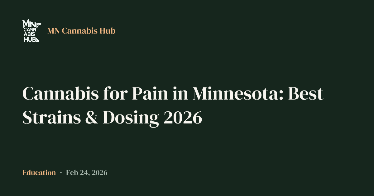 Cannabis for Pain in Minnesota: Best Strains & Dosing 2026