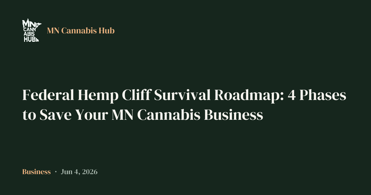 Federal Hemp Cliff Survival Roadmap: 4 Phases to Save Your MN Cannabis Business