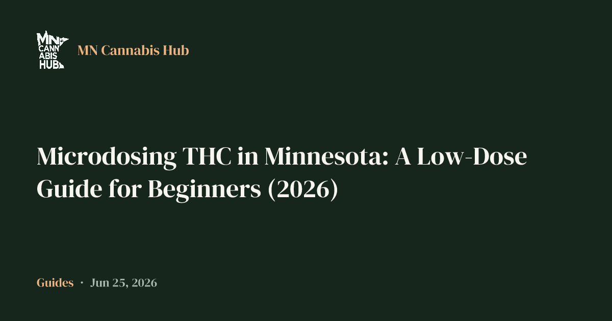 Microdosing THC in Minnesota: A Low-Dose Guide for Beginners (2026)