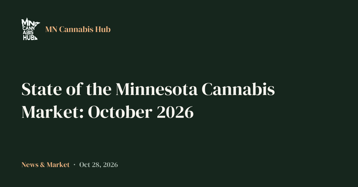State of the Minnesota Cannabis Market: October 2026