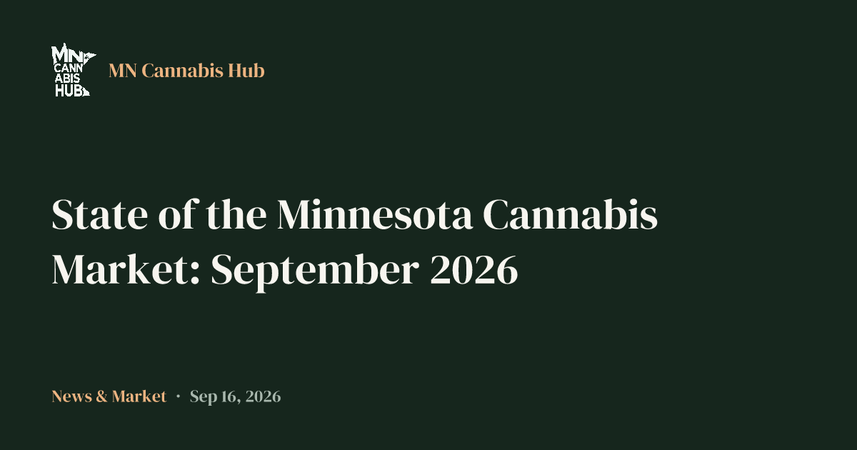 State of the Minnesota Cannabis Market: September 2026