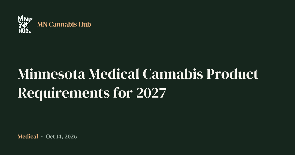 Minnesota Medical Cannabis Product Requirements for 2027