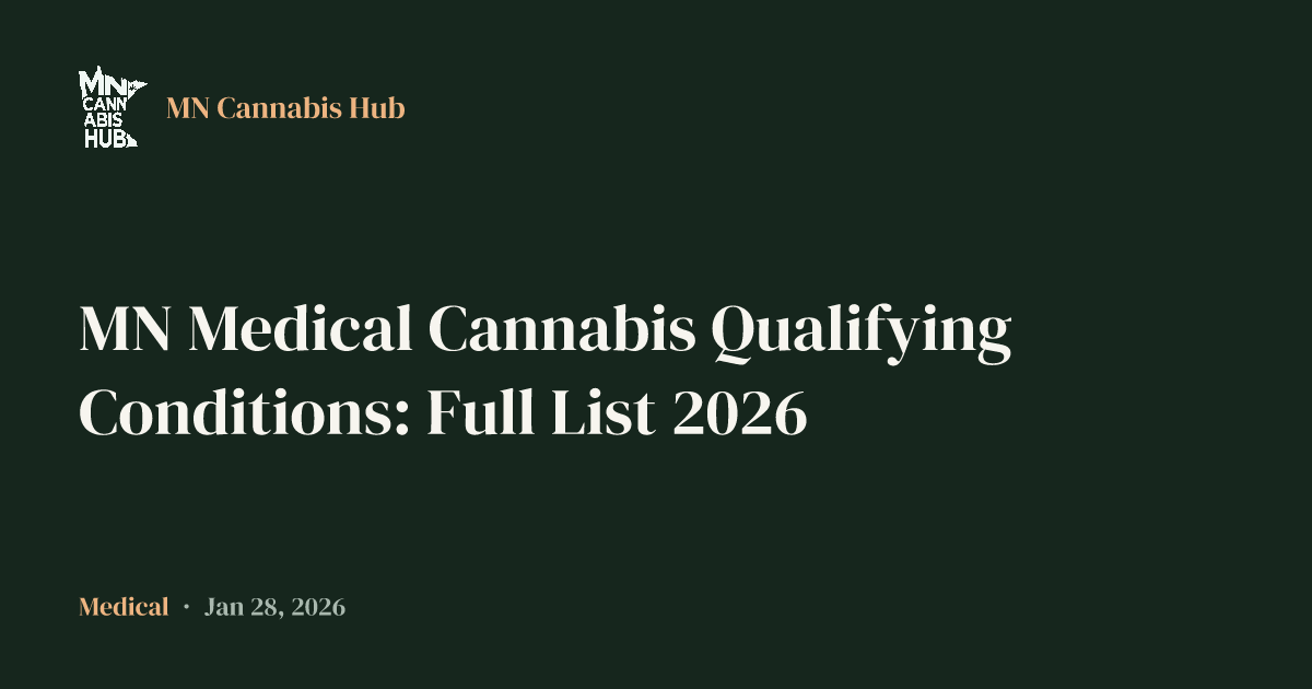 MN Medical Cannabis Qualifying Conditions: Full List 2026