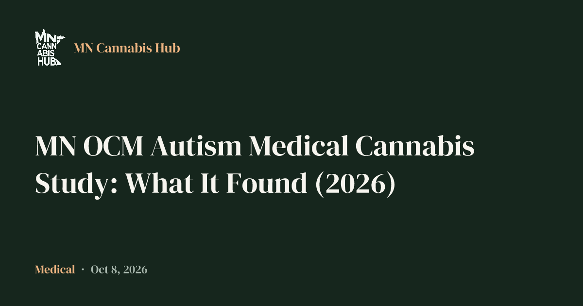 MN OCM Autism Medical Cannabis Study: What It Found (2026)