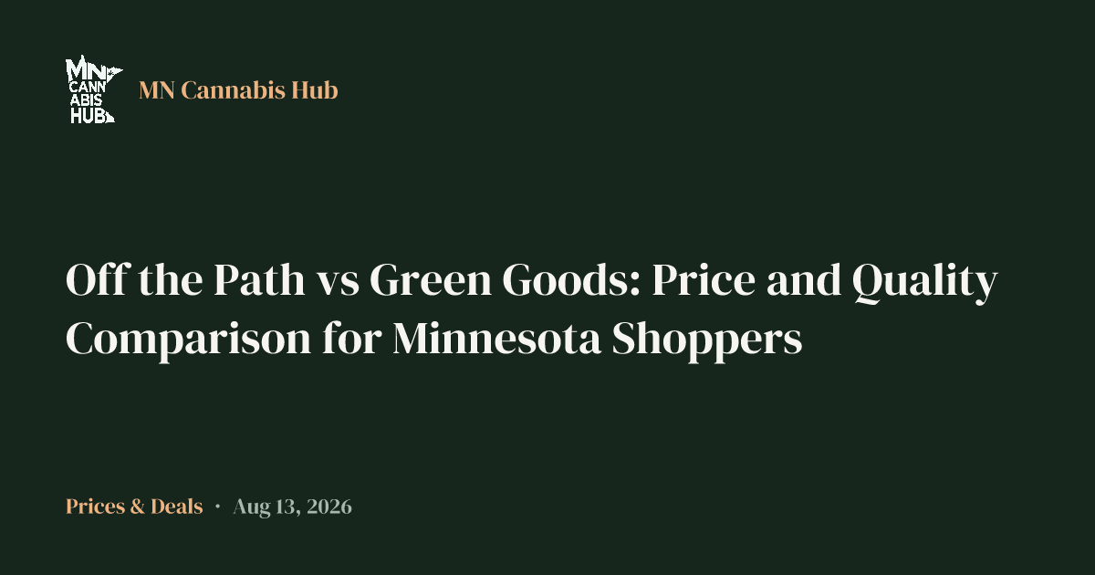 Off the Path vs Green Goods: Price and Quality Comparison for Minnesota Shoppers
